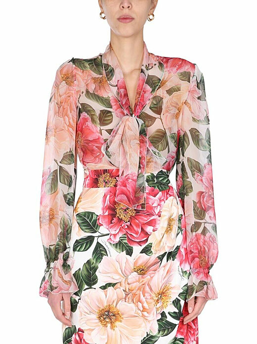 Dolce gabbana Camellia Print Shirt SS21 F5N69T IS1E4 HA2AI